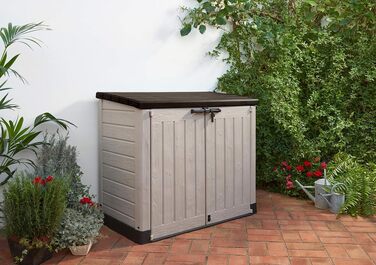 Keter Store it Out Max чорна бокс для сміття 1200 л, пластикова ємність для сміттєвих баків, вуличний контейнер