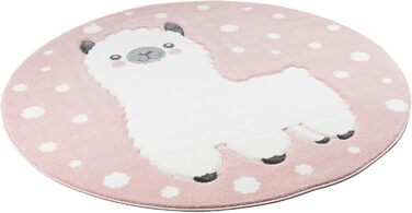 Килимок дитячий Pergamon Maui Alpaca Pink Round в 3 розмірах (120 см)