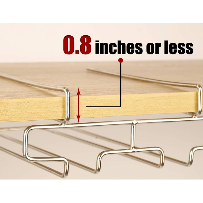 Підставка для склянок BAFVT – 2-ярусна, з нержавіючої сталі, для кріплення під шафу, органайзер для зберігання склянок