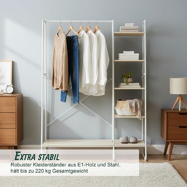 Підставка для одягу Relaxdays з полицею для взуття