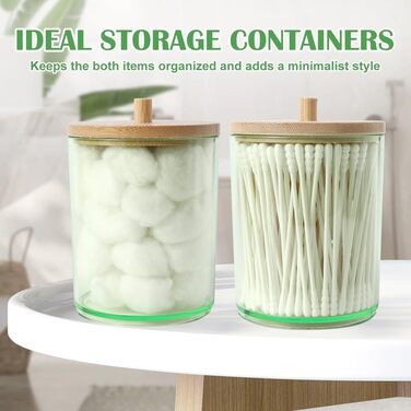 Набір аксесуарів для ванної кімнати iMucci: сміттєвий бак, щітка для унітазу, тримач для зубних щіток, диспенсер для лосьону/мила, мильниця, стакан для щіток, тримач для ватних паличок (бамбуковий), пастельно-зелений, 9 предметів