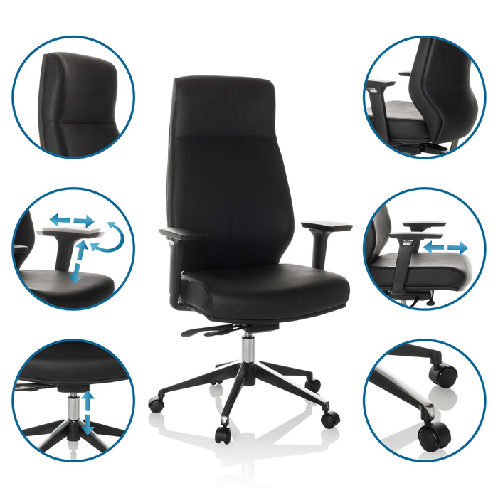 Офісне крісло VITORO ECO Штучна Шкіра Black hjh OFFICE