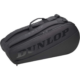 Спортивна Тенісна сумка Dunlop для дорослих унісекс 2021 CX Club з 6 ракетками, 6 упаковок, чорна/чорна