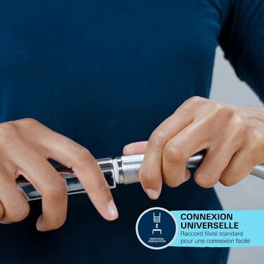 Набір для душу GROHE Vitalio 110, хром, 14 л/хв, зі змінними струменями, 60 см, для кріплення без свердління або свердління