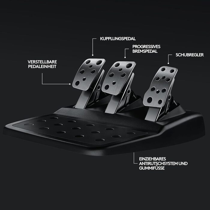 Logitech G29 Driving Force Racing Wheel – Ігровий кермо з Force Feedback для PS5, PS4, PC, Mac. Шкіряне кермо, педалі з нержавіючої сталі.