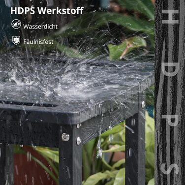 Двомісна лавка для душу LUE BONA HDPS з місцем для зберігання, стійка до води, для гоління ніг, з ручками, для внутрішнього та зовнішнього використання (Чорний)