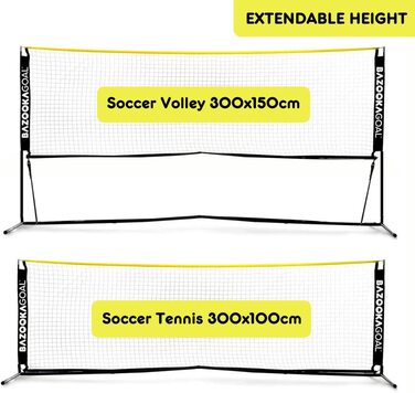 Базукагоальная Тенісна сітка 300x100 см повний комплект-регульована і складна-волейбольна сітка для дітей і дорослих-висувна - і складна-Тенісна-Волейбольна-Бадмінтонна сітка-Висока якість