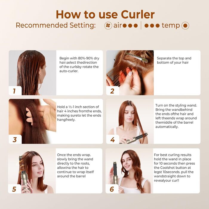 Мультистайлер для волосся 7 в 1 UKLISS Hairstyler Pro: фен, автоматична плойка, кругла щітка та випрямляч для професійного стайлінгу, білий