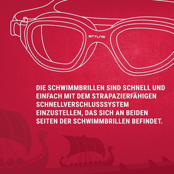 Високоефективні окуляри для плавання BTTLNS - максимальний комфорт і видимість для жінок і чоловіків Red Clear