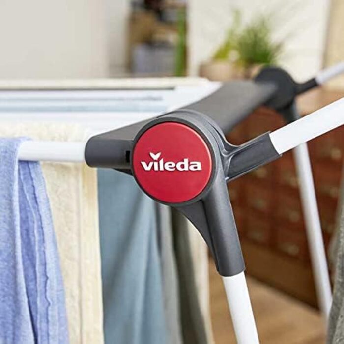 Сушарка для білизни Vileda Aluminium Infinity Flex XXL, телескопічні стійки, біла, готова до використання
