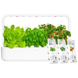 Click and Grow Indoor Garten: Розумний сад для вирощування зелені вдома з LED, 9 капсул (білий)