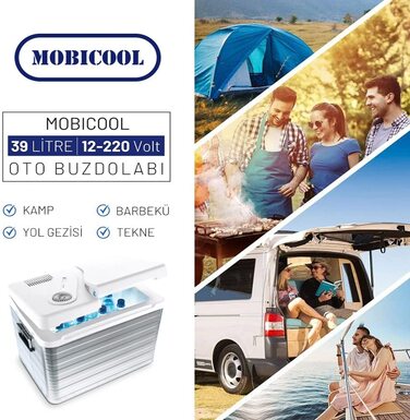 Автомобільний холодильник Mobicool MQ40W 39л, 12/230V, з колесами - електричний термоелектричний бокс для авто, човна, кемпера