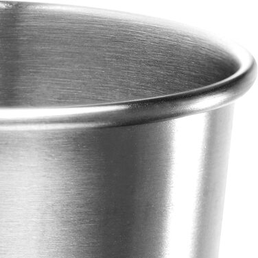 Чашка для пиття Robin Goods 6 шт. з нержавіючої сталі - Високоякісна кружка з нержавіючої сталі - Кемпінгова кружка 250 мл - Дорожня кружка, що не б'ється і не містить бісфенолу А (006 шт. - сріблястого кольору)
