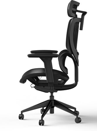 Офісне крісло Ergolutions Senta FX Mesh - ергономічне, з регульованою 3D підголівником, сітчасте, дихаюче, для великих людей, 7 років гарантії, сертифіковане BIFMA, висота сидіння 53-62 см