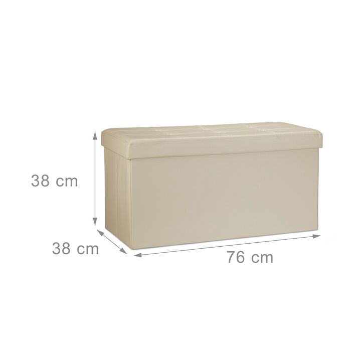 Лавка Relaxdays з місцем для зберігання, штучна шкіра