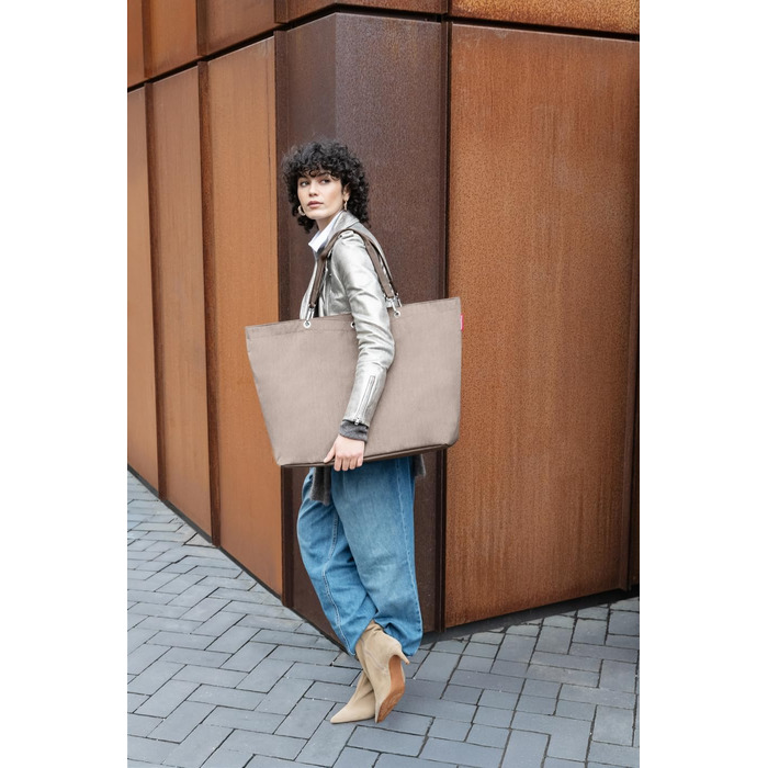 Сумка-шопер Reisenthel Shopper XL – велика, стильна, з водонепроникного матеріалу Herringbone Mokka