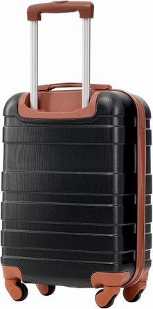 Набір валіз Merax 5-Piece, ABS, з TSA-замком, розширювані L-XL, з сумкою та косметичкою (Чорний)