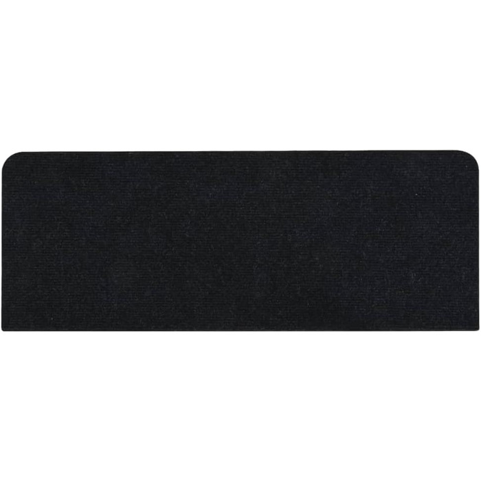 Ступінчастий килимок VidaXL самоклеючий сходовий килимок ступінчастий килимок захист сходів сходовий килимок сходовий килимок захист сходів 65x26 см (65x28 см, чорний), 15 шт.
