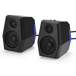 Sanyun SW209 - Комп'ютерні ігрові колонки 36W з RGB-підсвічуванням, Bluetooth 5.2, USB/AUX, 3 режими EQ (Гра/Фільм/Музика)