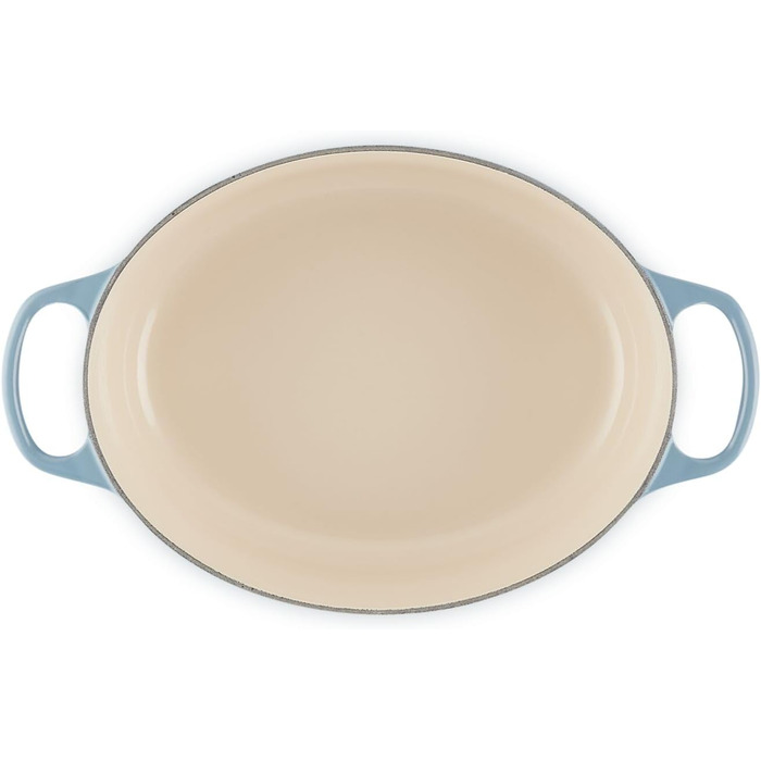 Le Creuset Signature Чавунна сковорода-жаровня з кришкою, овальна, 31 см, 8.9 л, для всіх типів плит, включаючи індукцію, колір Kirschrot