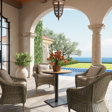 Outsunny Garden Table Ø70 см, Стійкий до погодних умов круглий балконний стіл з планкою, Сталевий обідній стіл на відкритому повітрі, Столик для кемпінгу Журнальний столик, Патіо Стіл для саду Патіо Балкон з натурального дерева