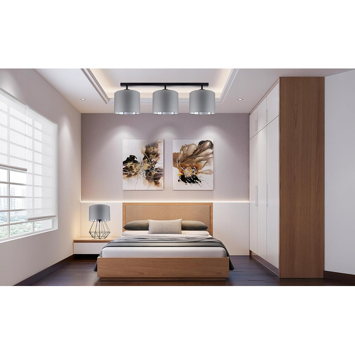 Настільна лампа - приліжкова лампа - настільна лампа - дизайнерська лампа лампа для спальні вітальні офісу - сучасна лампа настільна лампа з серії TAD30-N1 - (біло-срібляста)