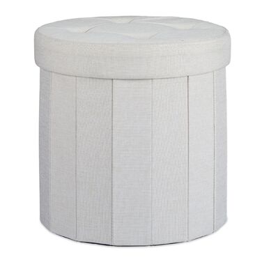 Relaxdays Пуф з місцем для зберігання, розмір M, круглий