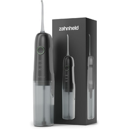 Munddusche AQUADENT A2 | Бездротова | Для дому та в дорогу | Water Flosser | Ефективне очищення міжзубного простору | 3 програми | Чорний