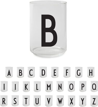 Дизайнерські букви персональний стакан для пиття / декоративний стакани для води A-Z 350 мл / ідеально підходить в якості гешенка безпечний для миття посуду год 10,5 x D 7,5 м (Ш)