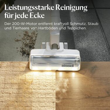 Акумуляторний пилосос Bissell PowerClean FurGuard для шерсті тварин з HEPA-фільтром, 2500 mAh, 50 хв роботи