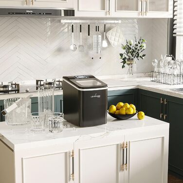 Машина для приготування льоду Lehmann - швидке виробництво, 2 розміри, 12 кг/24 год, для дому, вечірки, офісу, кемпінгу (2 л)