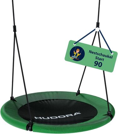 Гніздова гойдалка HUDORA Nestschaukel 90 - пластикова гойдалка для дітей та дорослих, діаметр 90 см, для дому та вулиці