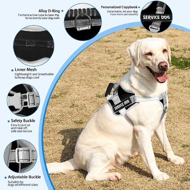 Шлейка для собак Unipampa для великих собак, шлейка зі штучної шкіри для собак, жилет, шлейка з повітряної сітки для собак, шлейка для собак, з собачою ручкою, з ручкою Kontro, ідентифікаційна бирка ,для пробудження, бігу (XL)