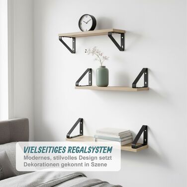 Набір полиць для стін Relaxdays (3 розміри)