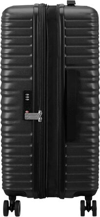 Набір валіз American Tourister Aerotech (3 шт.) – ручна, середня, велика, розширювана, з TSA-замком, блакитний (Metallic Navy) / чорний (Metallic Black)