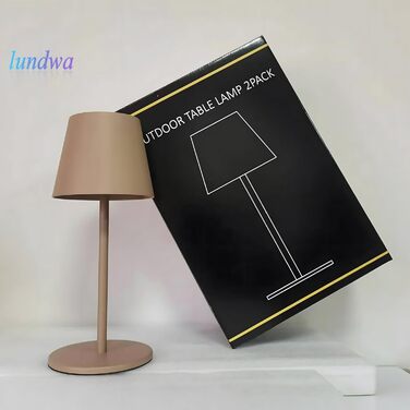 LED настільна лампа Lundwa на акумуляторі 26 см, 5000 мАг, 3W, 3000K, IP54, для кемпінгу, ресторану, спальні, бару (1 шт.)