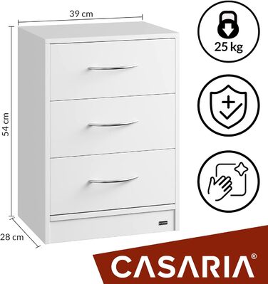 Набір тумбочок Casaria 54x39x8см LED Wood 3 ящики Пружинне ліжко Спальня Журнальний столик сірий