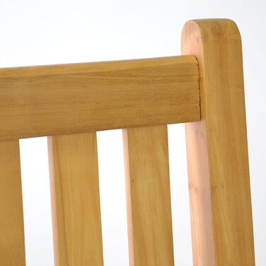 Садова лавка Divero Abruzzo 3-місна з тикового дерева, коричнева (оброблена)