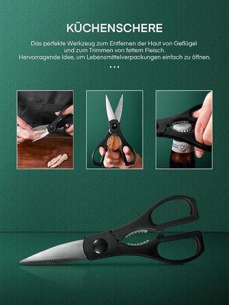 Набір кухонних ножів D.Perlla 16 предметів з бруском, професійний, нержавіюча сталь, чорний