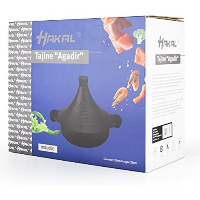 Тажин агадірський, 32 см, кераміка, чорний - для приготування марокканських страв