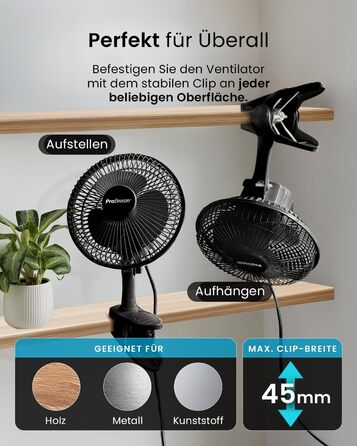 Вентилятор Pro Breeze AirFlo Standventilator 109 см з пультом та LED-дисплеєм – 2 режими, осциляція, 29 дБ, регулювання висоти, енергоефективний для спальні, офісу та дому (Чорний)