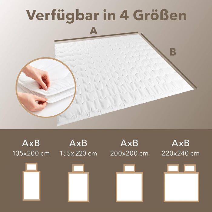 Чорнобиле ковдра LILENO HOME 4-сезонів 135x200 см [1 шт] - ковдра на всі сезони для комфортного сну - літня/зимова ковдра 135x200 см, витримує прасування до 95°C - 1 шт.