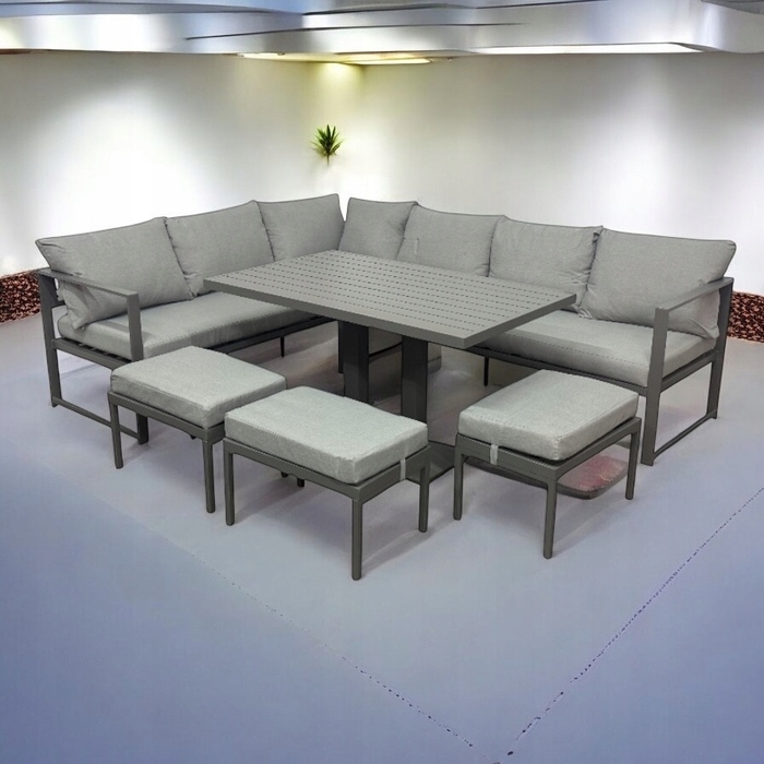 Комплект садових меблів sOTEGRANDE з металу, сірий, 5 предметів, MTG Trade Group