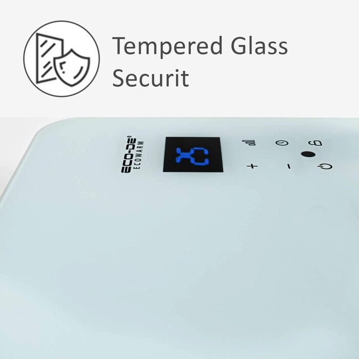 Електричний конвектор ECODE® з настінним кріпленням та пультом керування, термостатом, 1500W, керування через додаток, панель опалення з ніжками