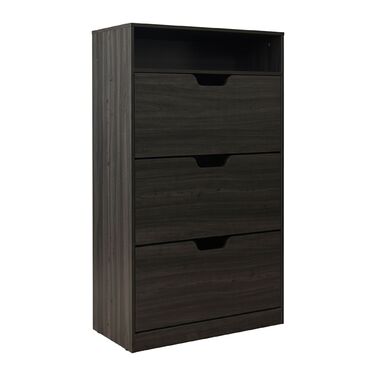 Взуттєва шафа Relaxdays з відкидною дверцями та відкритою полицею