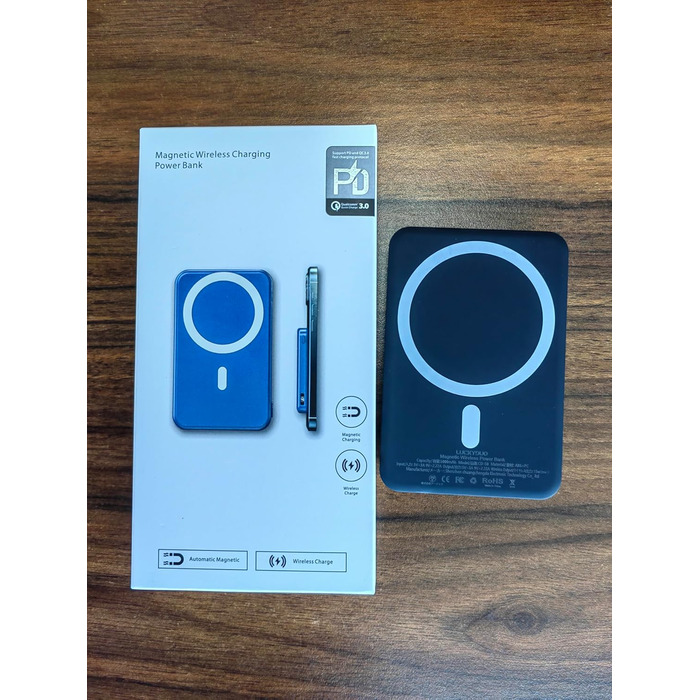 Магнітний, PD20W USB-C, для iPhone 15/14/13/12, Чорний, 5000mAh