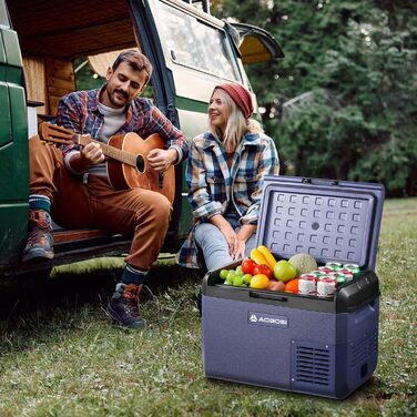 Автомобільний холодильник AAOBOSI 25л компресорний: 12/230V, -20°C до +20°C, водонепроникний (IPX4) для авто, кемпінгу, подорожей