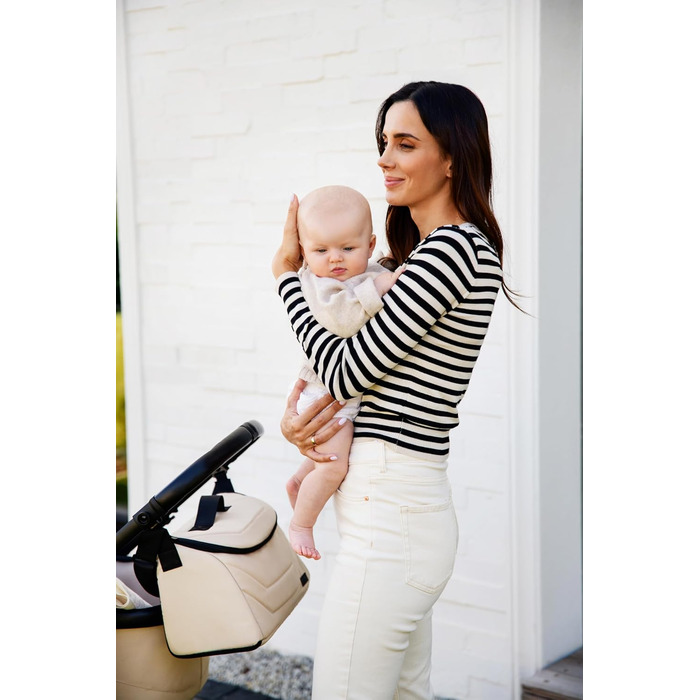 Дитяча коляска MoMi GISELLE 2 в 1 комбінована, сіра, з функцією візка, 5-точкова система безпеки, від народження до 22 кг, з корзиною для покупок, матрацом, дощовиком та пеленатором