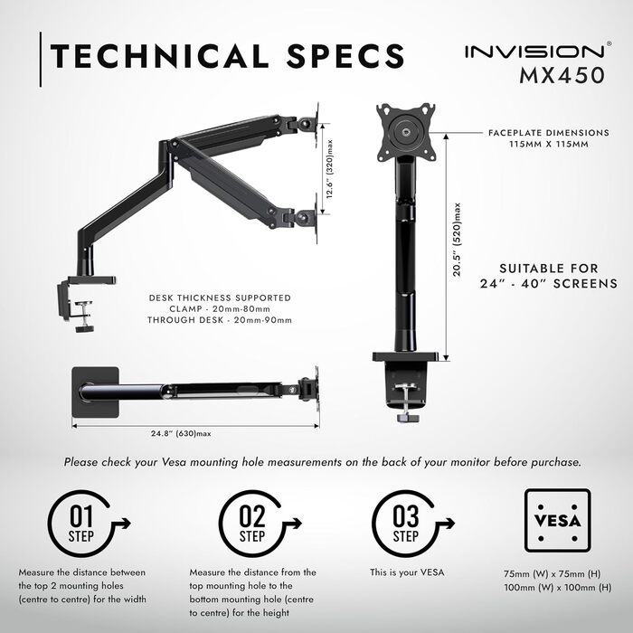 Кріплення для монітора Invision (24-40