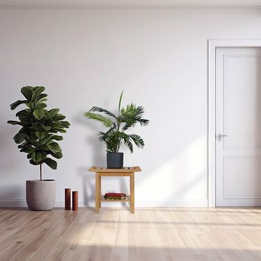 Стілець для ванної кімнати Relaxdays з бамбука з ручками та полицею